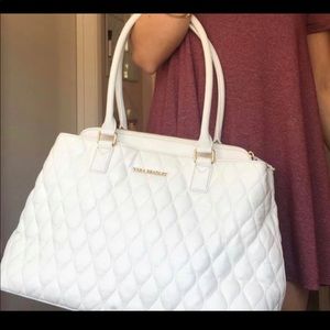 Vera Bradley White Leather Tote Purse